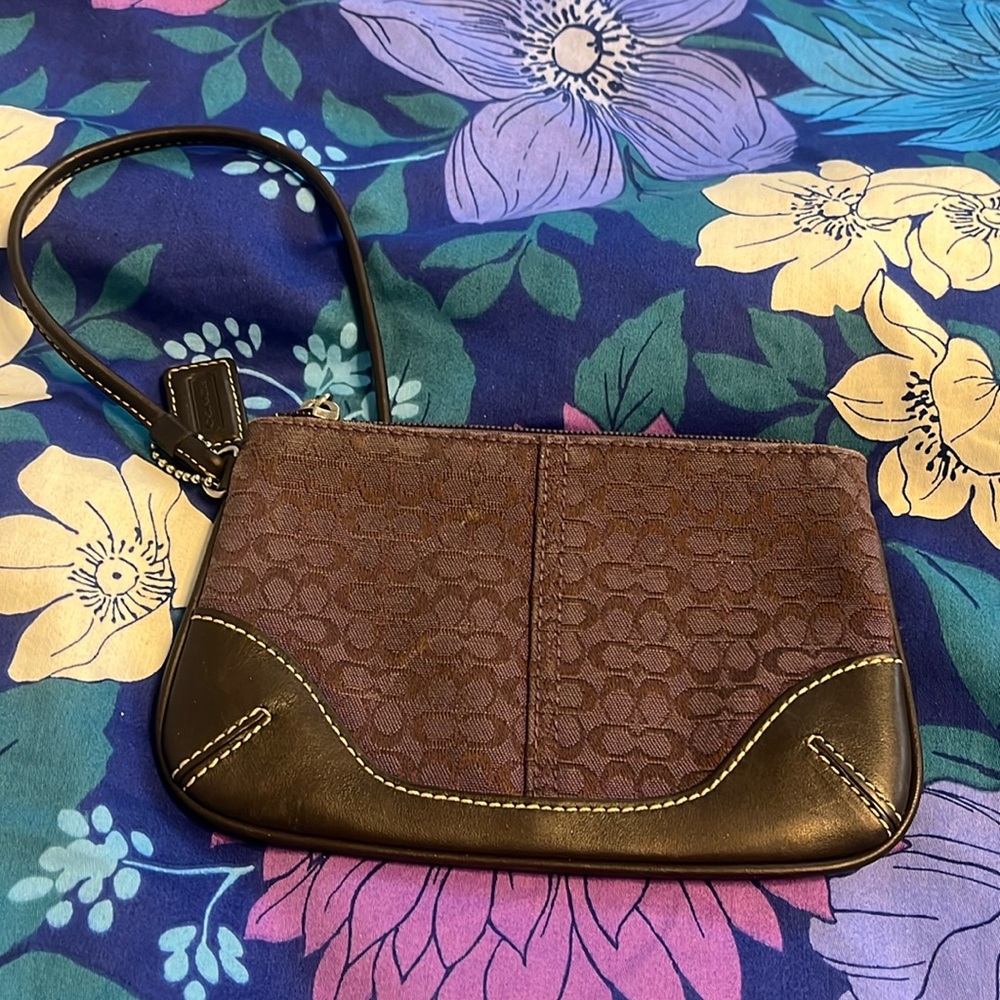 Coach wristlet purple